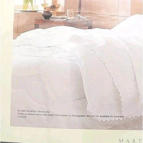 Vintage Martex Sheet KING Set Pipeline Lace Eyelet Ecru Off-White NOS Sealed New - Picture 13 of 13